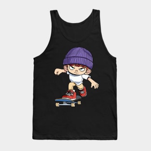 Skateboarder Cruising Skater Skate Gift Tank Top